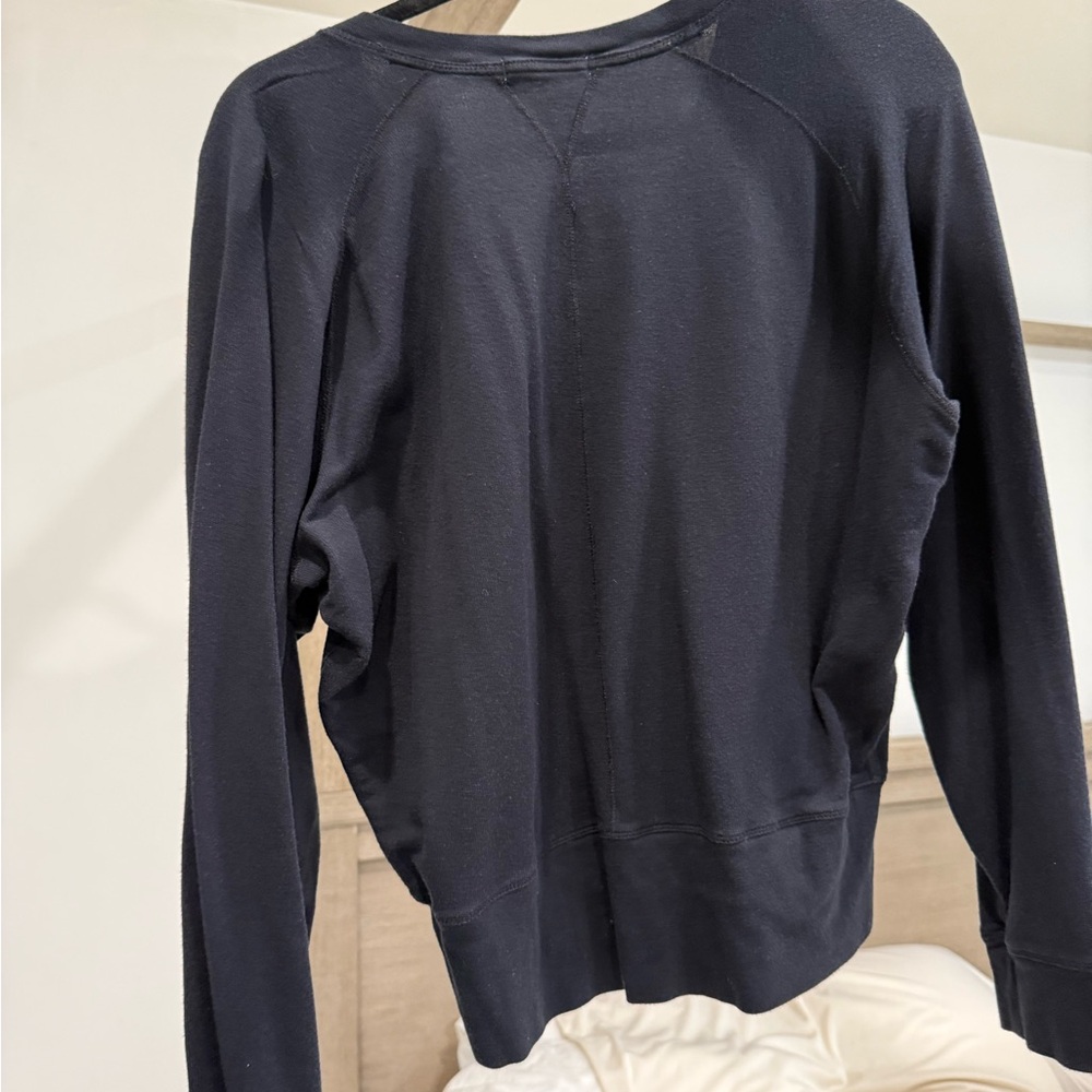 Rag & Bone Jean V-Neck Black Sweatshirt Medium - Picture 4 of 4
